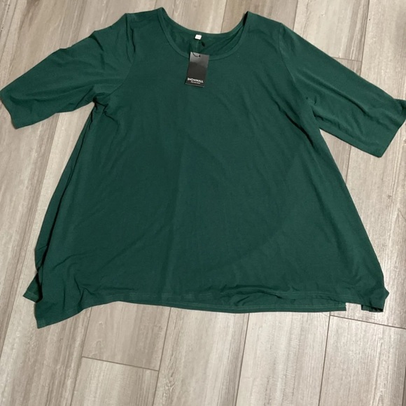 Showmall Hunter Green Women’s Pullover Trapeze Top Size 3X NWT - Picture 3 of 8